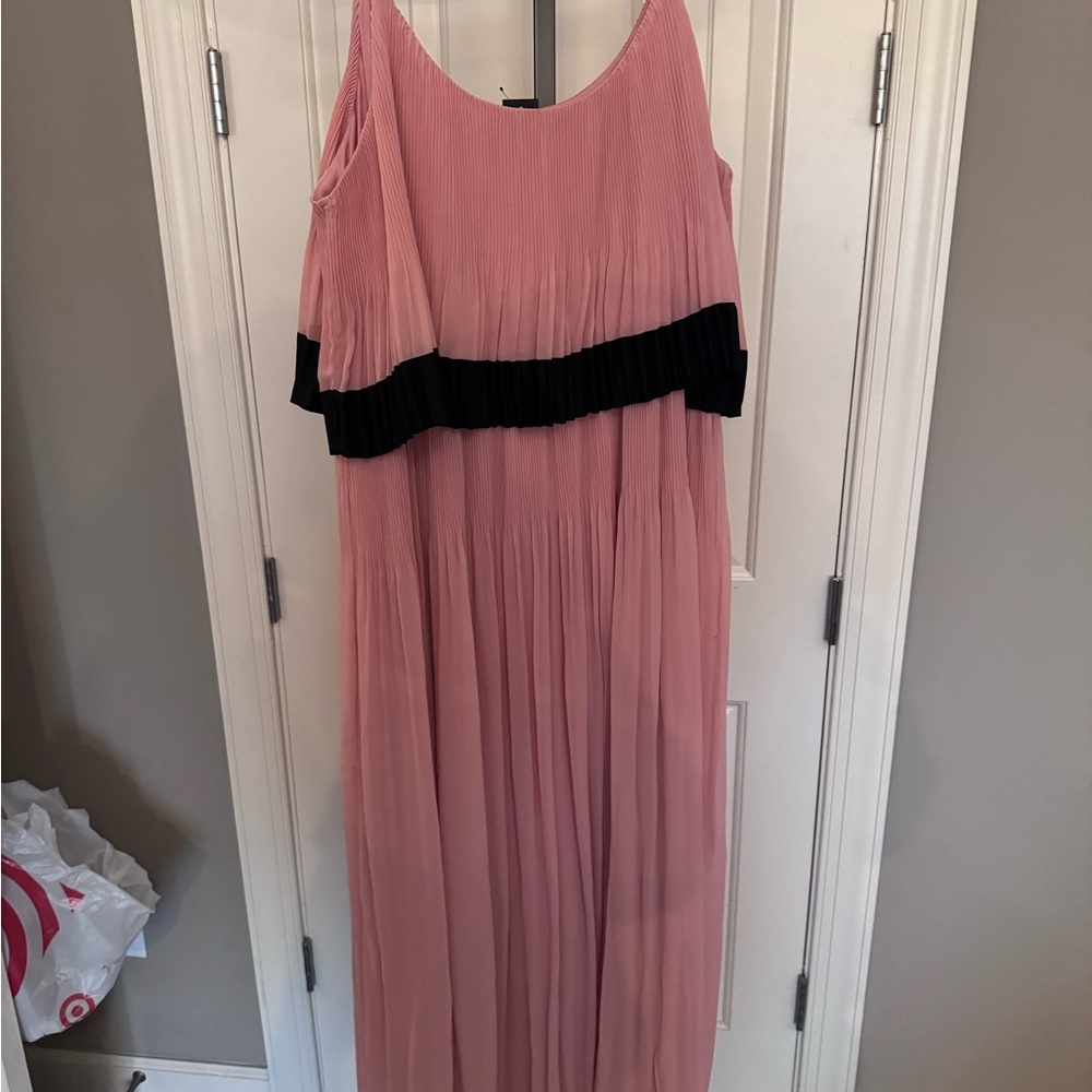 Lane Bryant Pink and Black Pleated Sundress - Picture 6 of 8